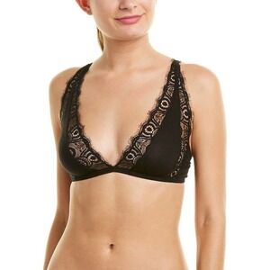 NEW Cosabella Brooklyn Triangle Bralette Black Made In Italy Size Small